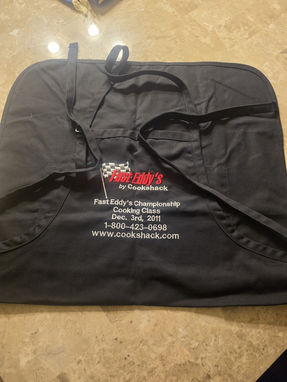 Fast Eddy's Black Cooking Apron by Cookshack
